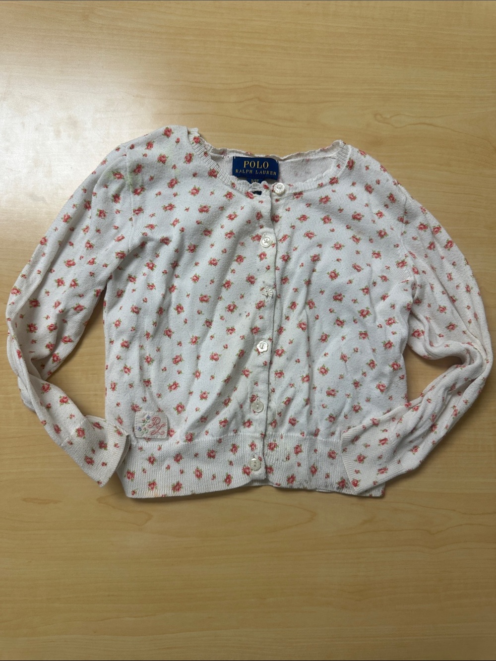 Kids floral button-up cardigan